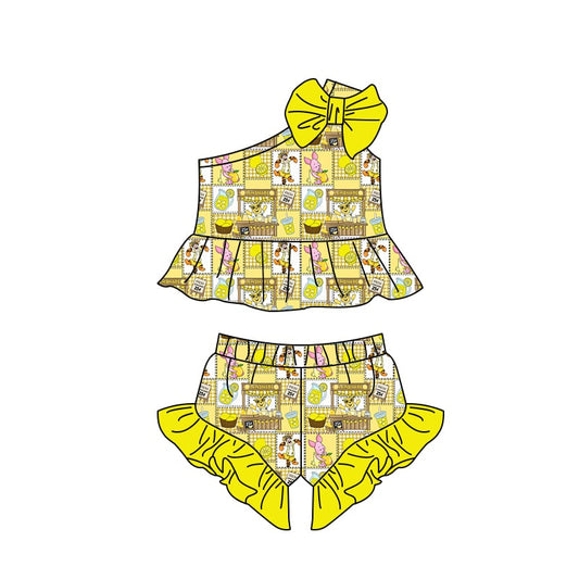 Pook Lemonade Ruffle Bow Set
