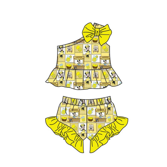 Lemonade Mickey Ruffle Bow Set